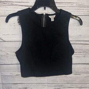 Guess Black Cropped Sleeveless Top